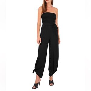 Vince Camuto Strapless Smocked Jumpsuit